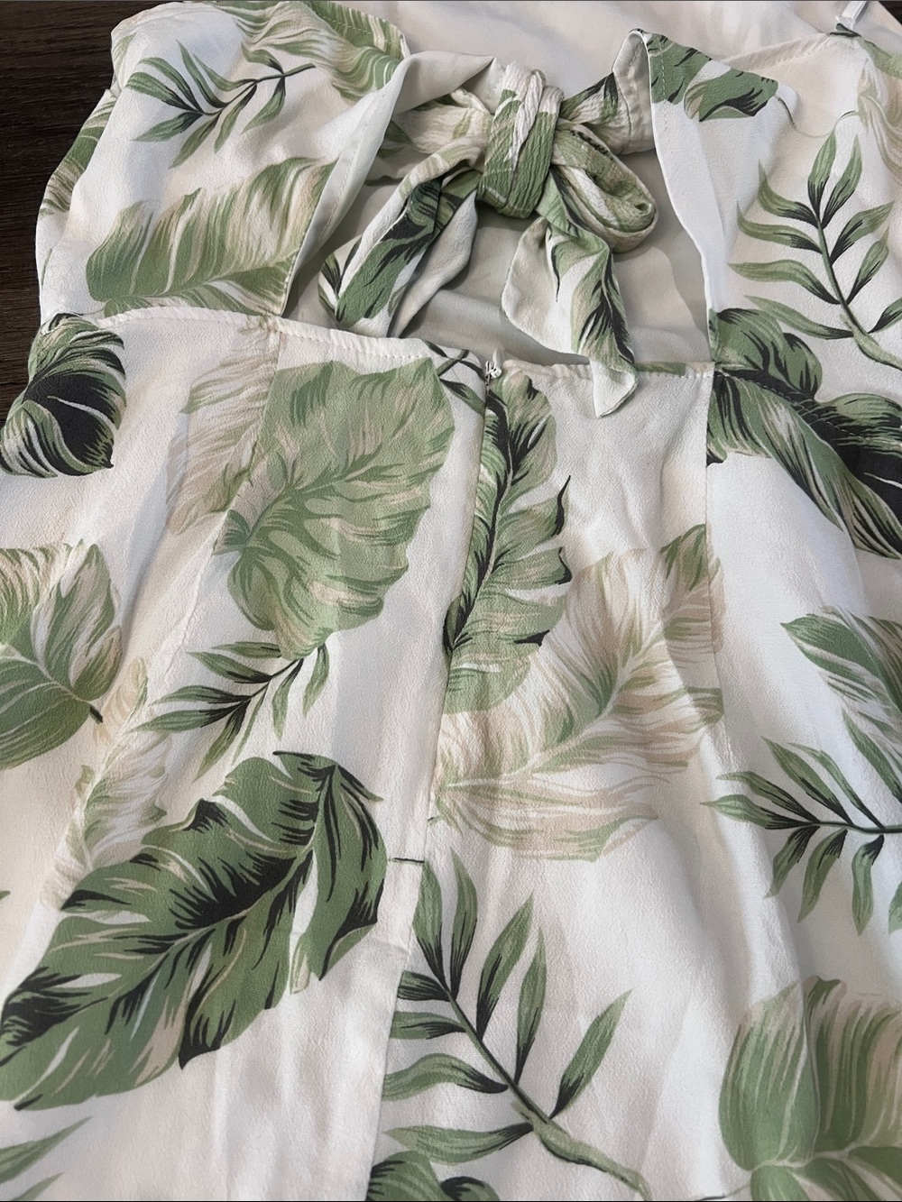 (17) Dynamite leaf print summer dress - Picture 6 of 7